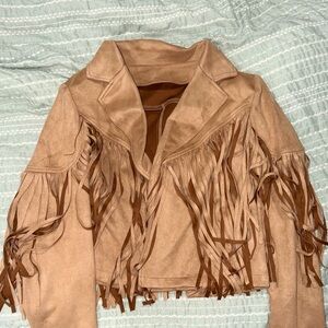 Tan Fringe Women's Jacket